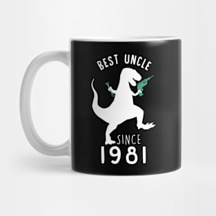 Best Uncle 1981 T-Shirt UncleSaurus Since 1981 Dad Gift Mug